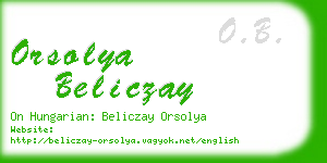 orsolya beliczay business card